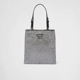 Satin handbag with crystals