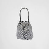 Satin mini-bag with crystals