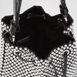 Satin mini-bag with crystals