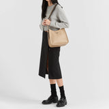 Leather hobo bag