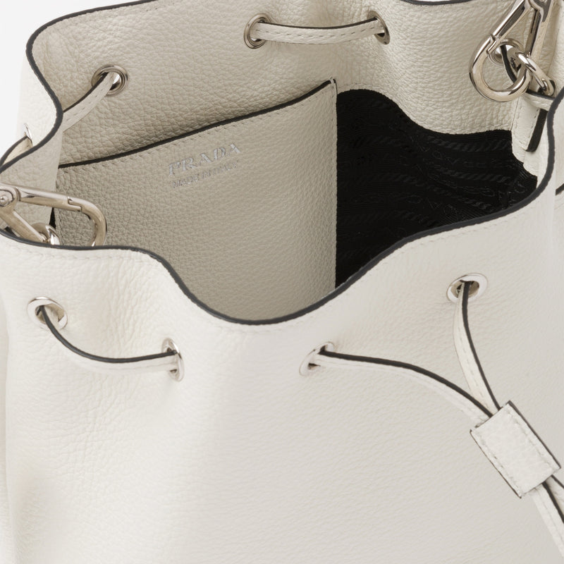 Leather bucket bag