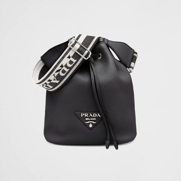 Leather bucket bag