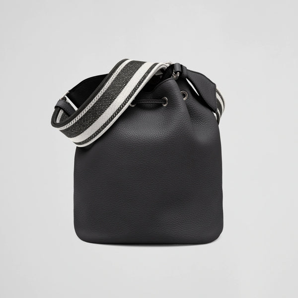 Leather bucket bag