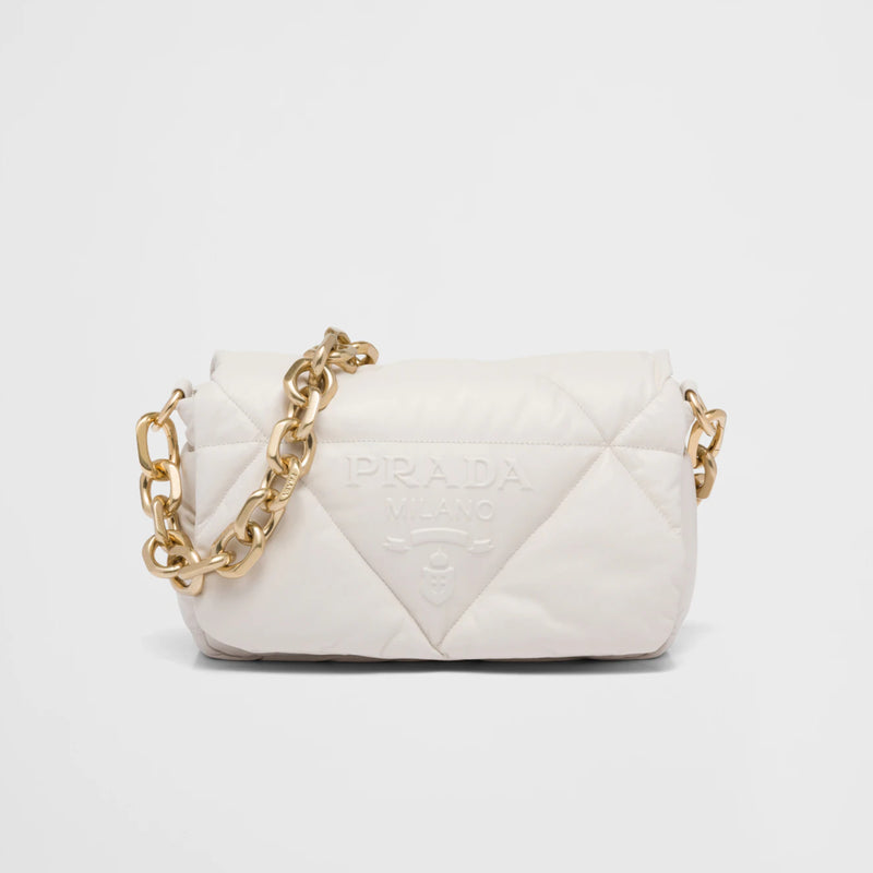 Quilted nappa leather shoulder bag