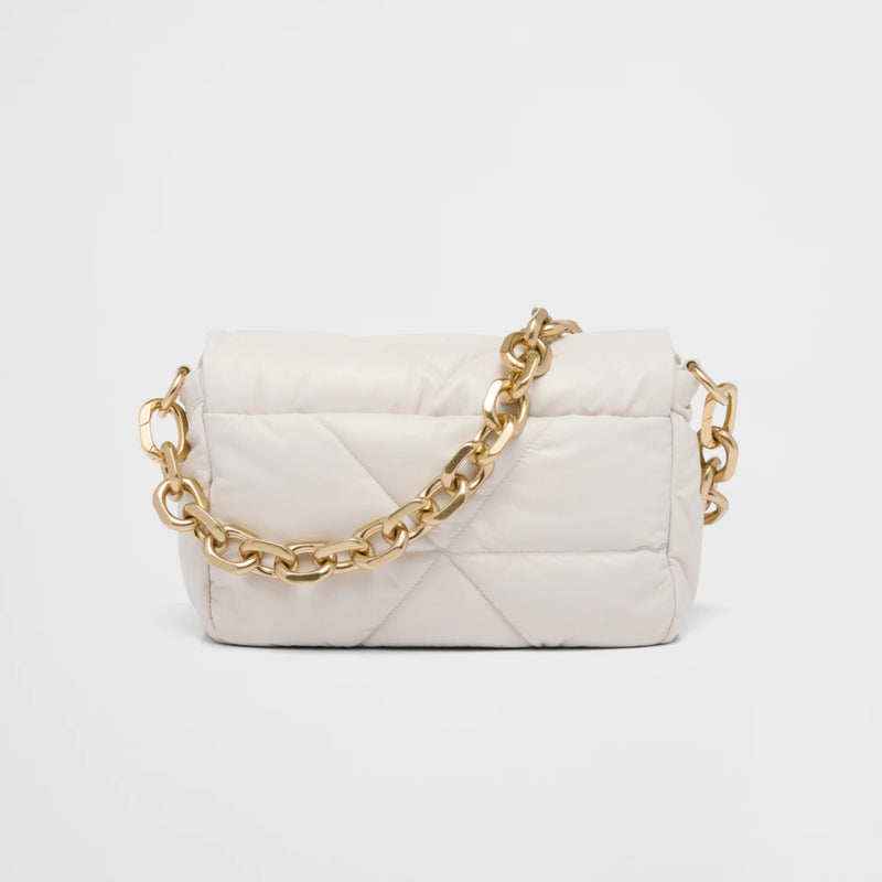 Quilted nappa leather shoulder bag