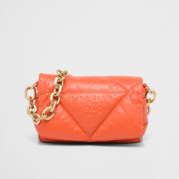 Quilted nappa leather shoulder bag
