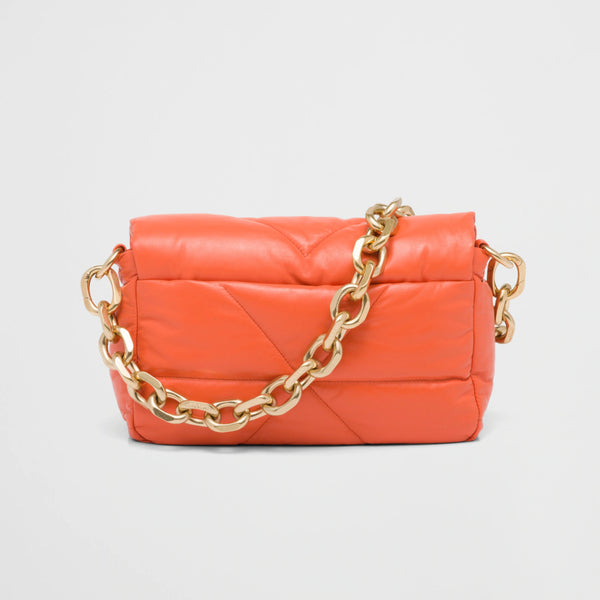 Quilted nappa leather shoulder bag
