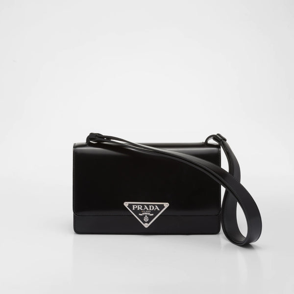 Prada Embleme brushed-leather bag