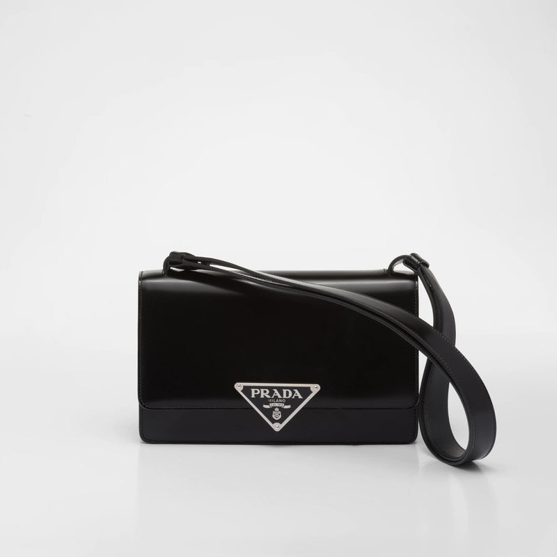 Prada Embleme brushed-leather bag