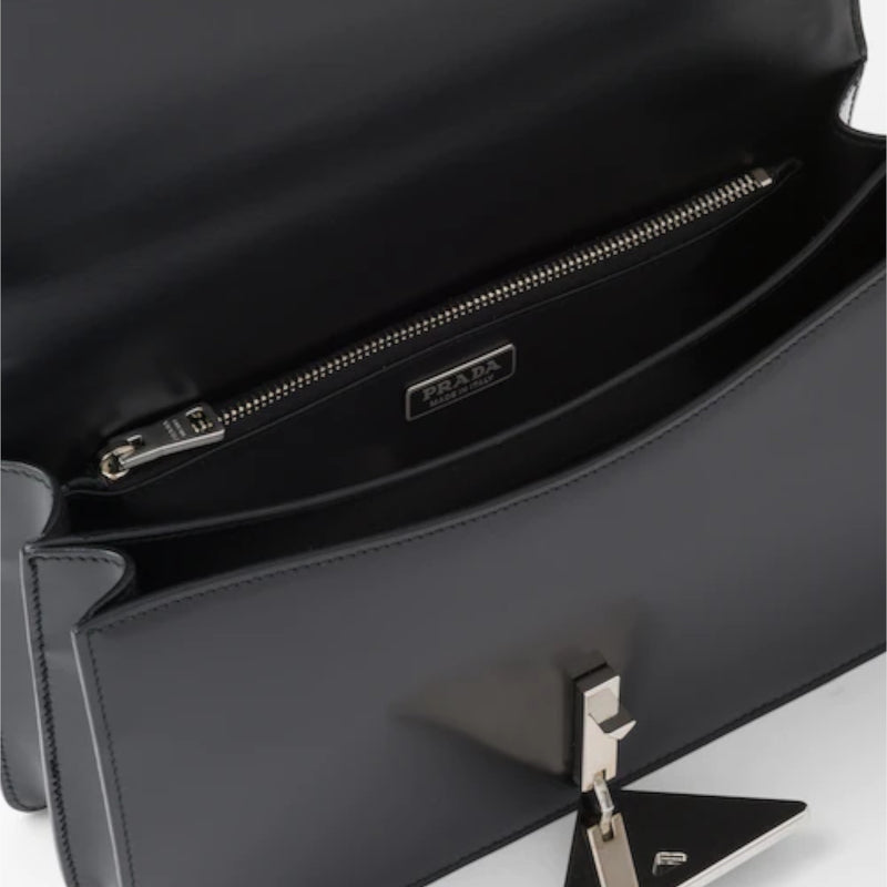 Prada Embleme brushed-leather bag