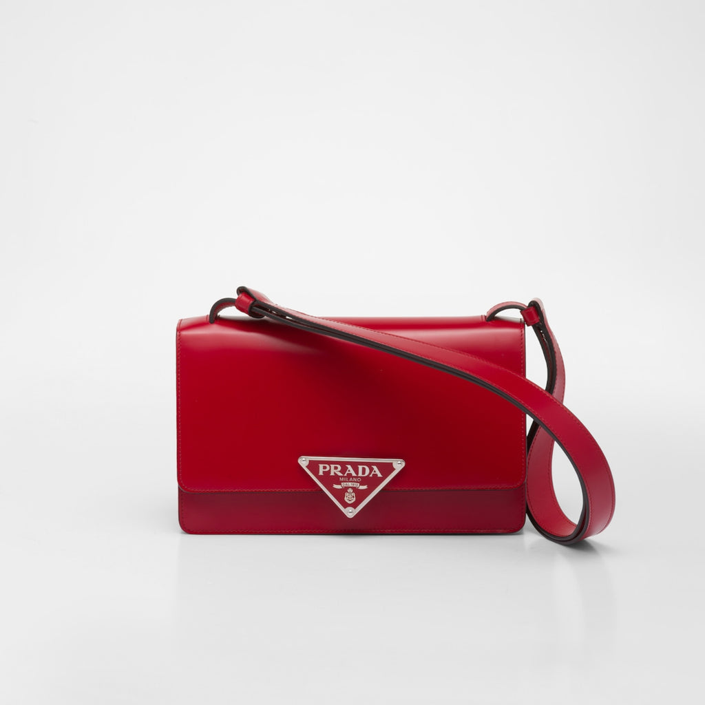 Prada Embleme brushed-leather bag