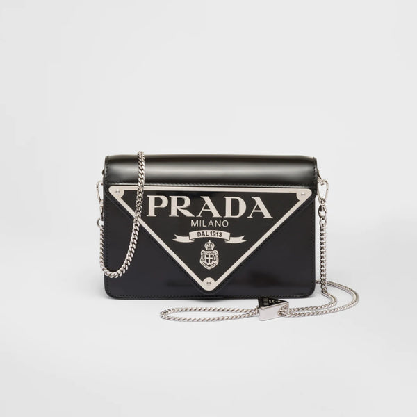 Brushed leather shoulder bag