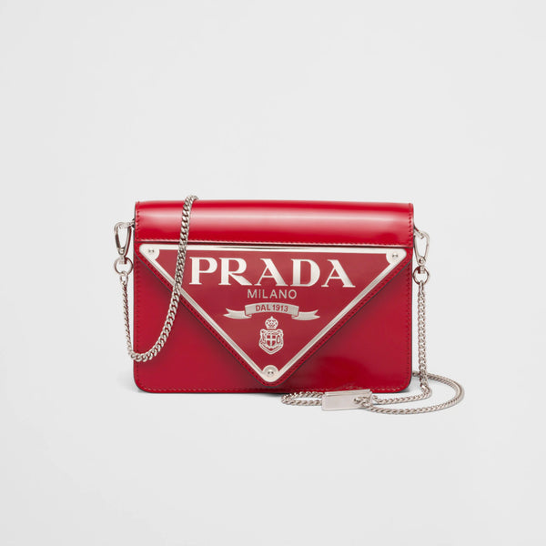 Brushed leather shoulder bag