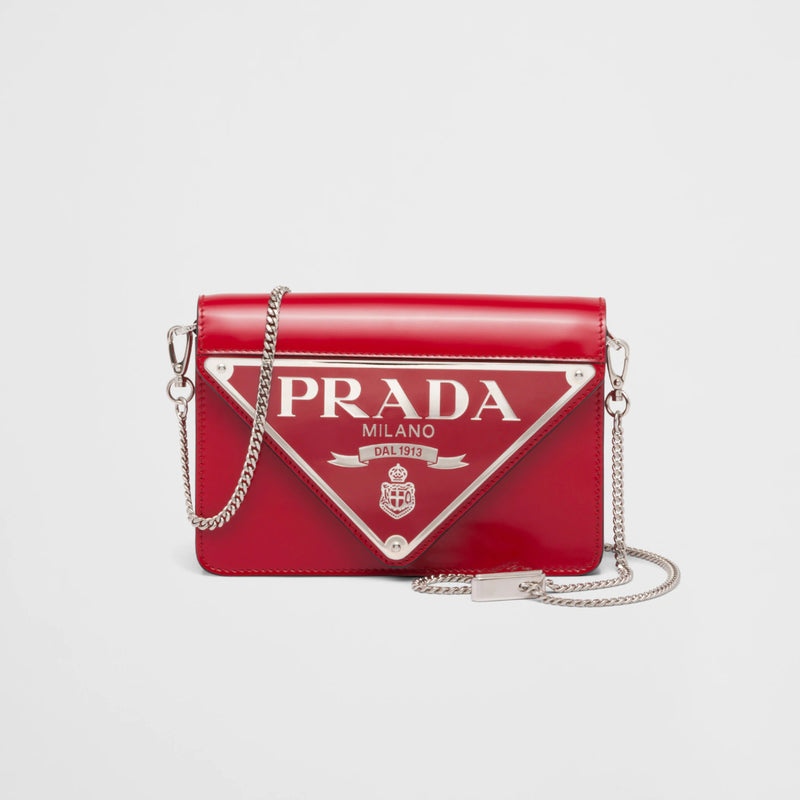 Brushed leather shoulder bag