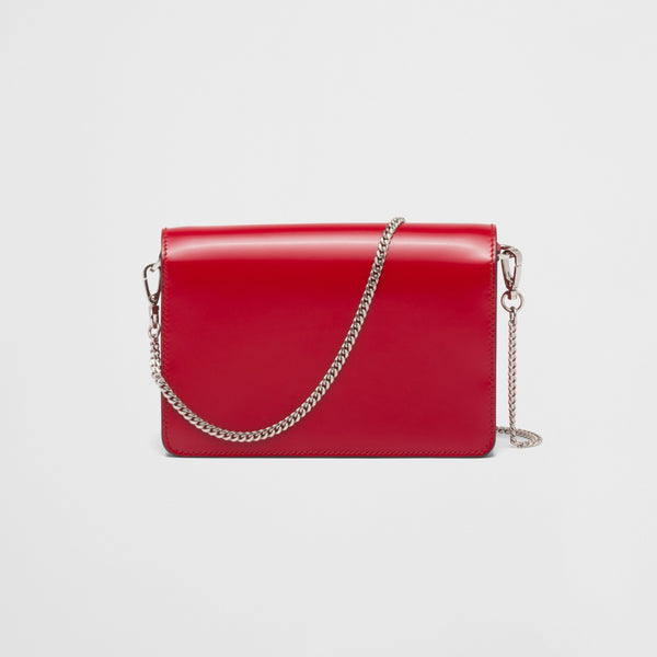 Brushed leather shoulder bag