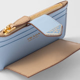 Saffiano and leather card holder