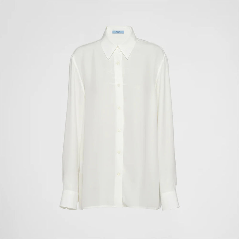 Crepe de chine jacquard shirt