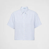 Short-sleeved Oxford cotton shirt