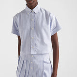 Short-sleeved Oxford cotton shirt