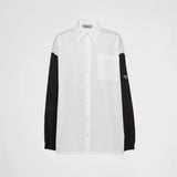 Re-Nylon and poplin shirt