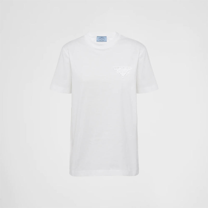 Embroidered jersey T-shirt