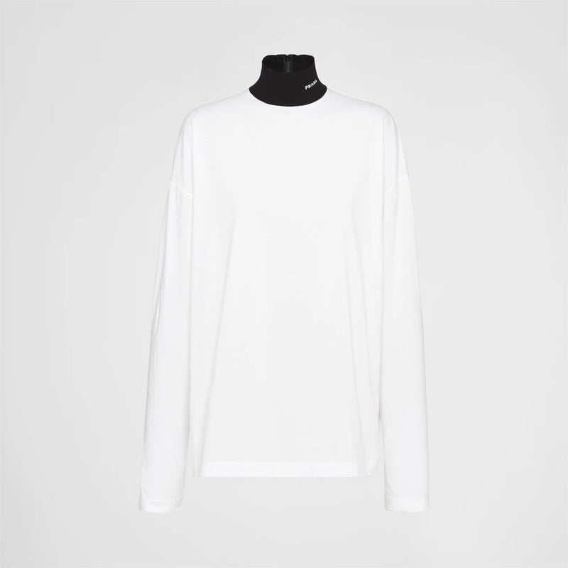 Long-sleeved cotton jersey T-shirt