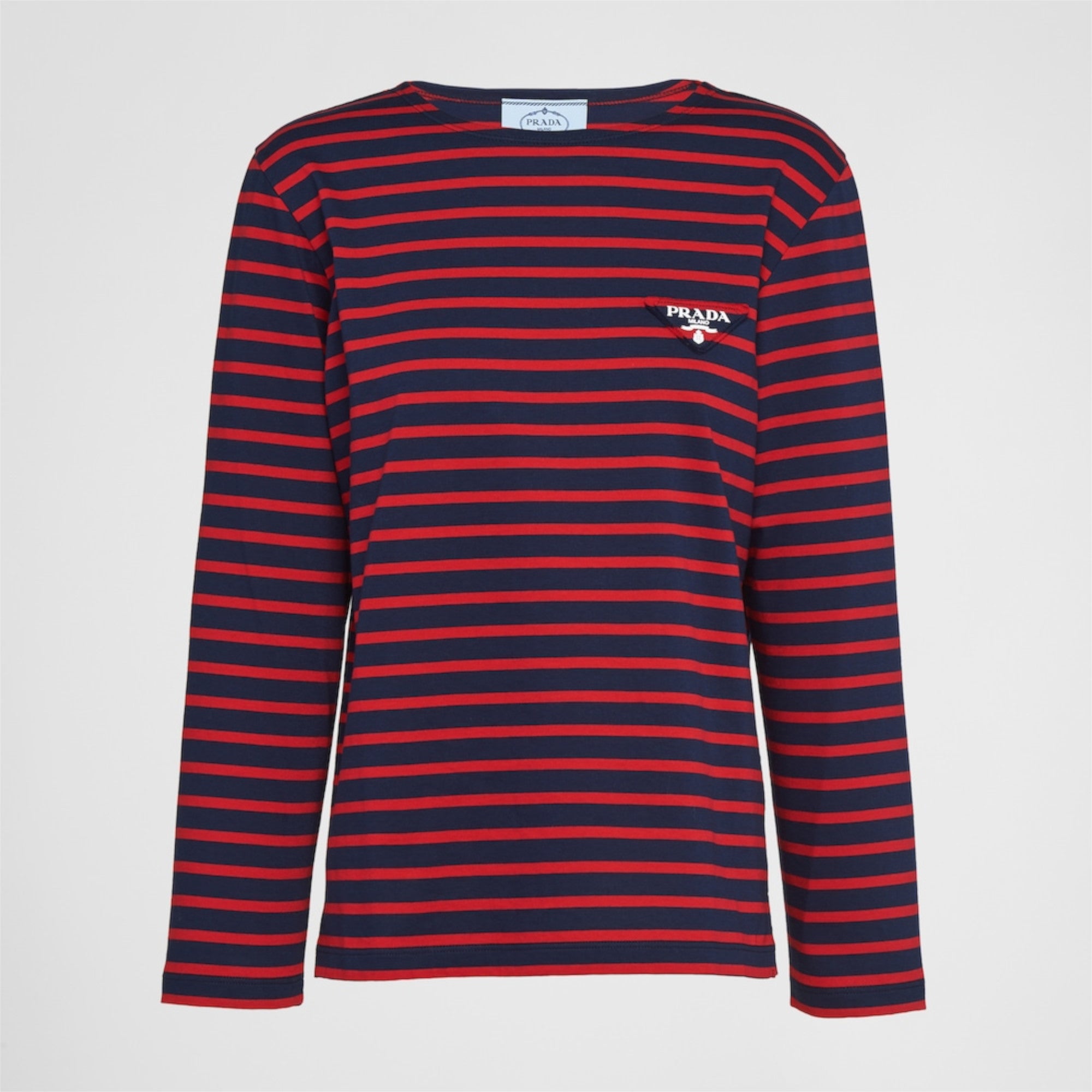 PRADA Long-sleeved striped jersey T-shirt 34629_1045_F0E7D_S_221 ...