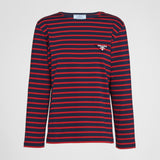 Long-sleeved striped jersey T-shirt