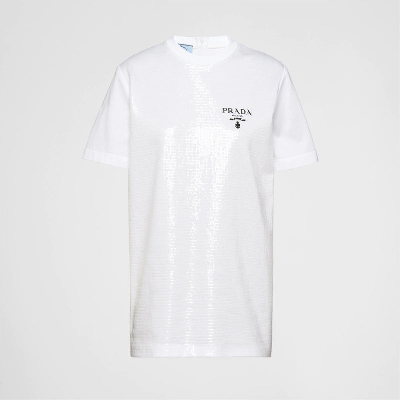 Embroidered cotton T-shirt