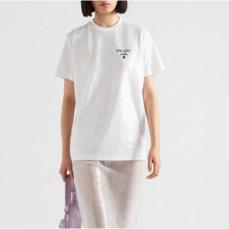 Embroidered cotton T-shirt