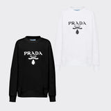 Oversized logo print jersey sweatshirt