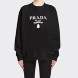 Oversized logo print jersey sweatshirt