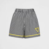 Gingham check shorts