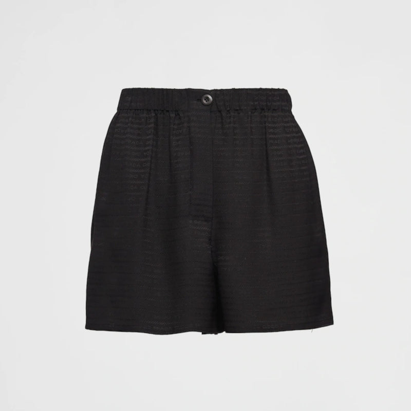 Jacquard crepe-de-Chine shorts
