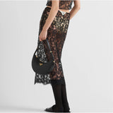 Lace midi-skirt