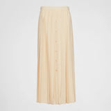 Crepe de Chine jacquard midi skirt