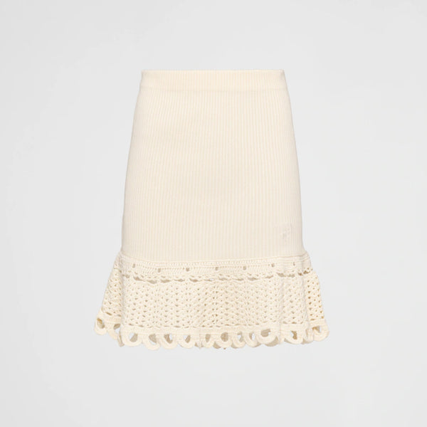 Knit cotton skirt