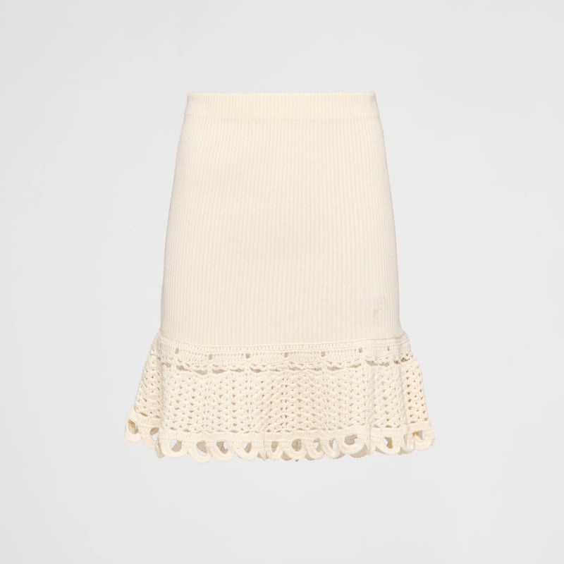 Knit cotton skirt