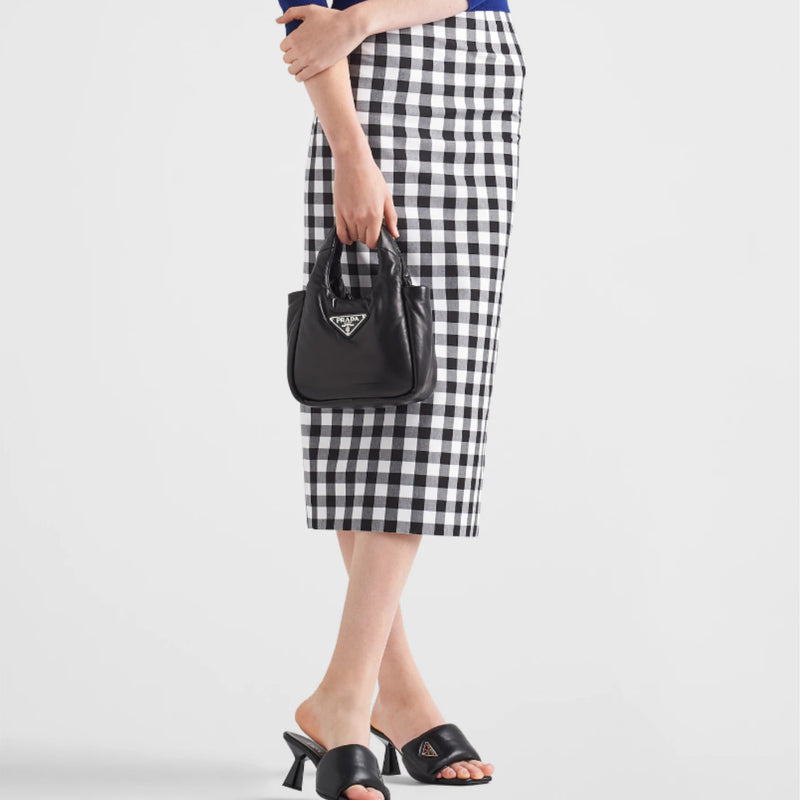 Gingham midi skirt