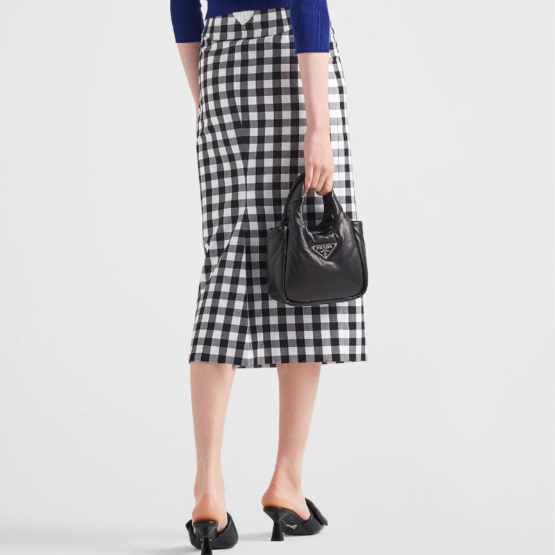 Gingham midi skirt