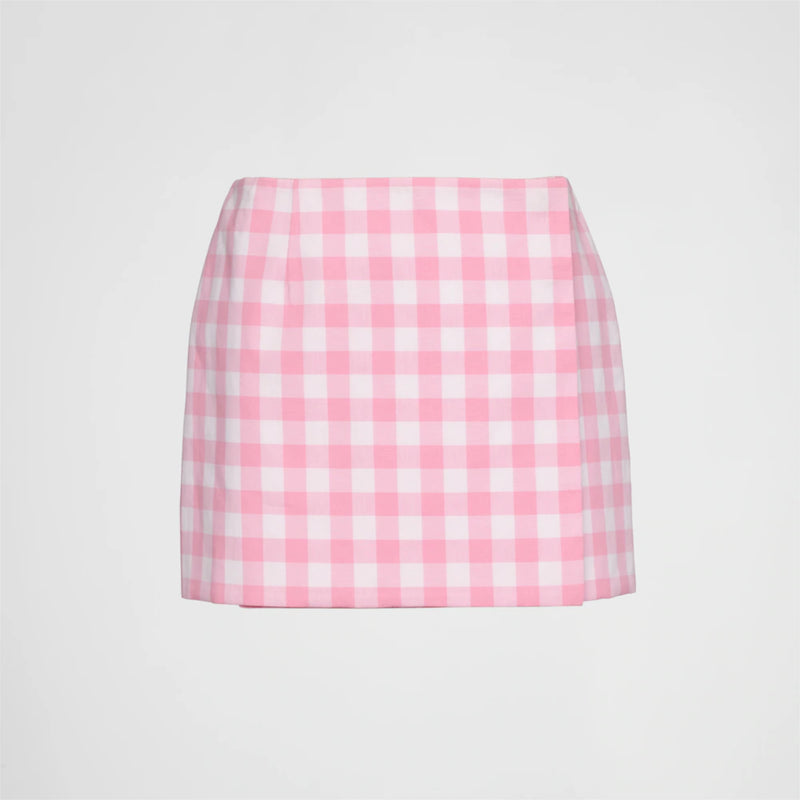 Gingham miniskirt