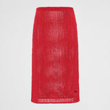 Openwork cotton skirt