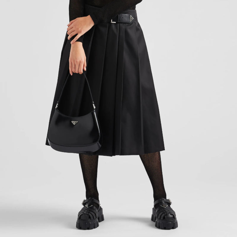 Pleated Re-Nylon skirt