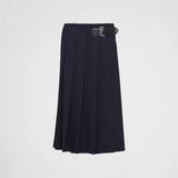 Gabardine midi skirt