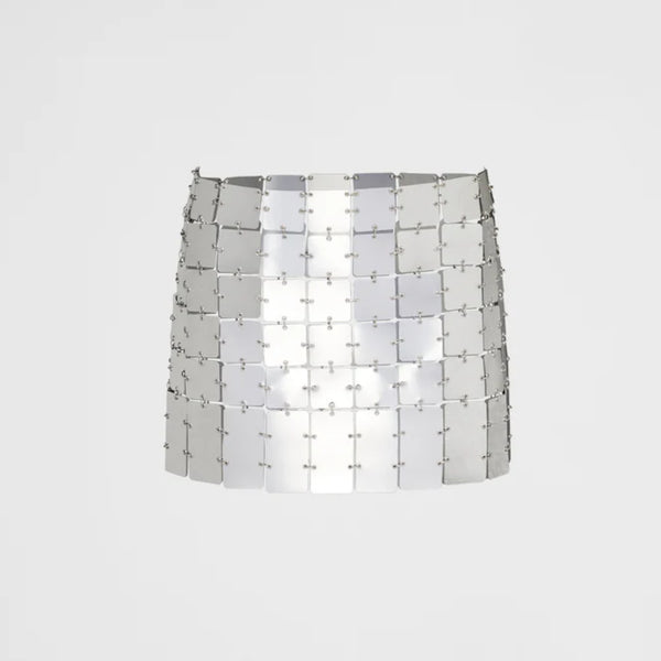 Chainmail maxi-sequin miniskirt