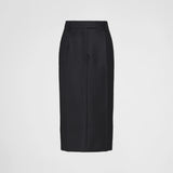 Wool gabardine skirt