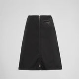 Re-Nylon Gabardine flared skirt