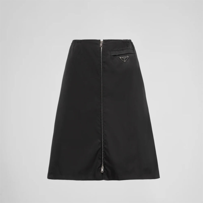 Re-Nylon Gabardine flared skirt