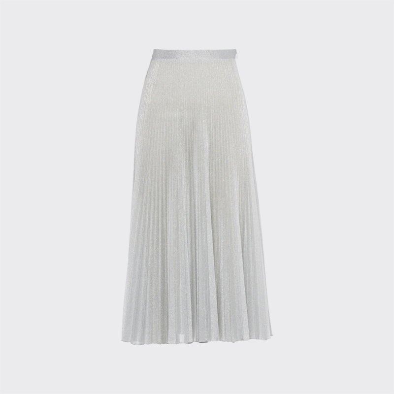 Lurex sunray pleated skirt