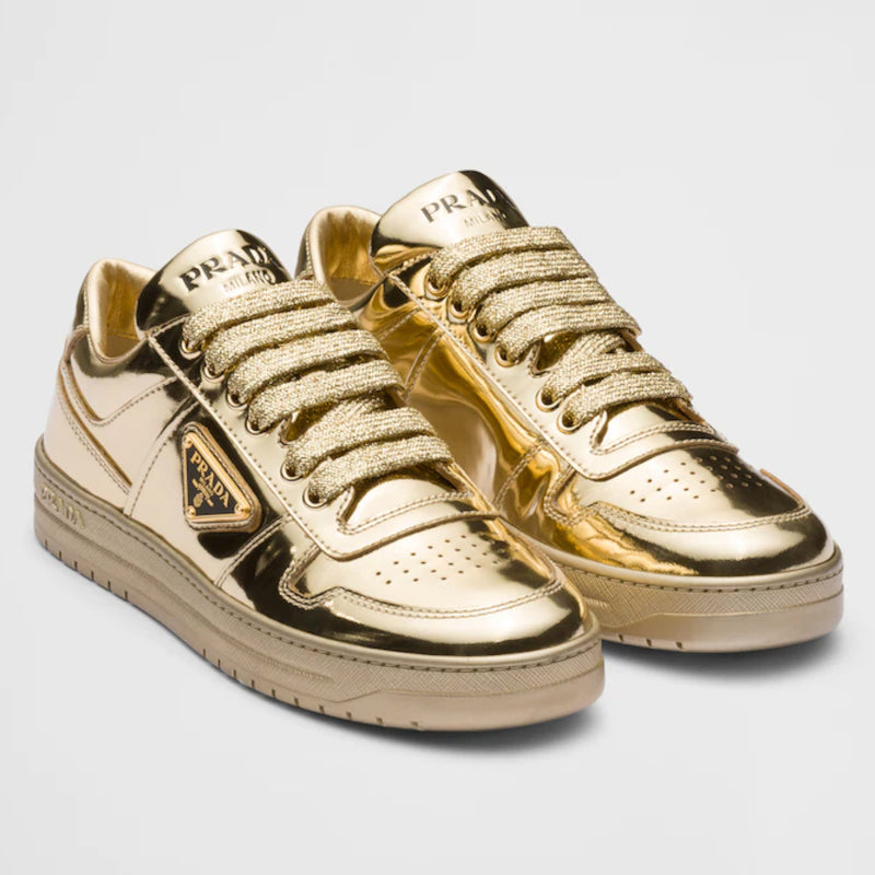 Downtown metallic leather sneakers